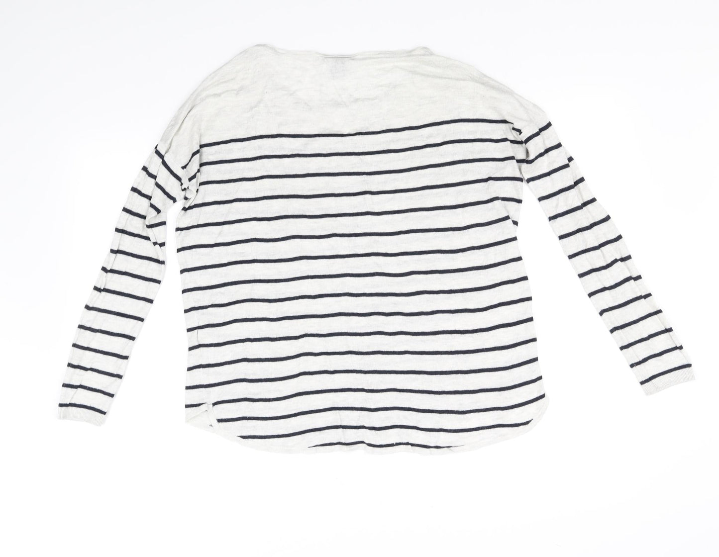 H&M Womens White   Pullover Jumper Size S