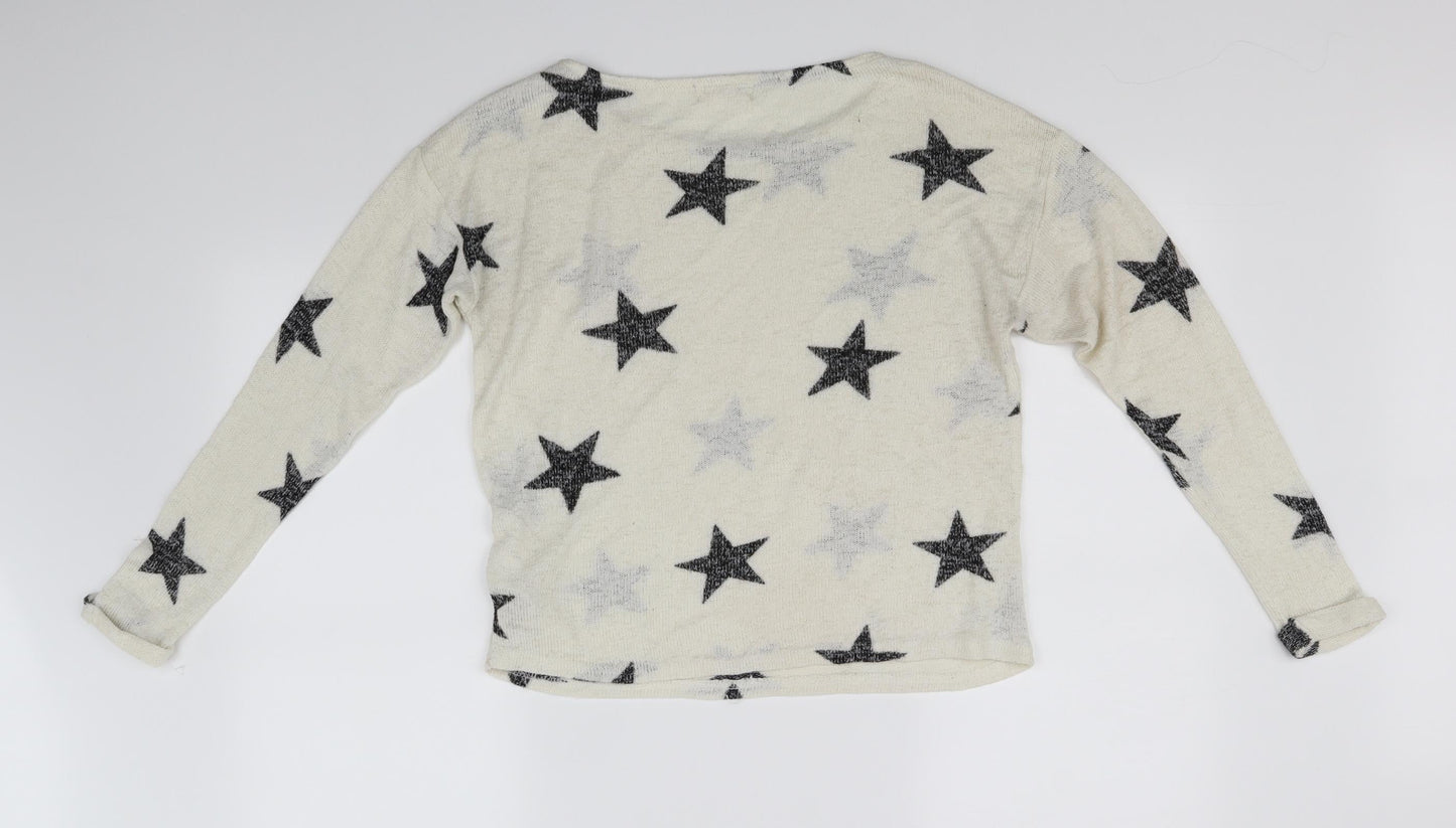 H&M Girls Beige   Pullover Jumper Size 14 Years