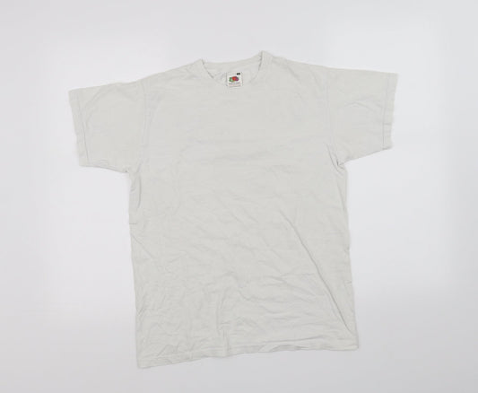 Fruit of the Loom Womens White   Basic T-Shirt Size S