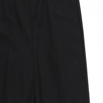 Close-up detail of Sarah Hamilton women’s black trousers, size UK 16, 32-inch leg