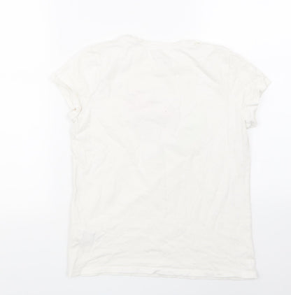 Back view of F&F girls’ silver solid top pyjama top, size 12-13, years