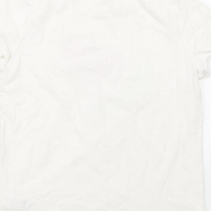 Brand and care label for F&F girls’ silver solid top pyjama top, size 12-13, years