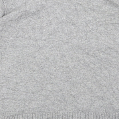 Brand and care label for Weekend women’s grey basic t-shirt, size UK 12