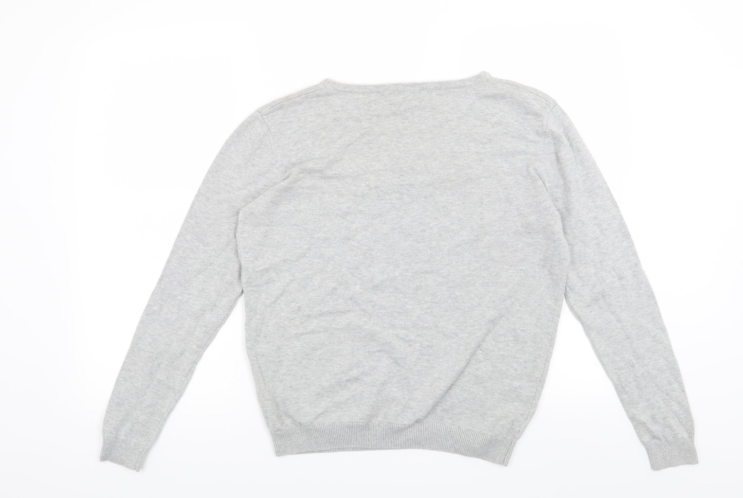 Peacocks Womens Grey Floral  Pullover Jumper Size 10