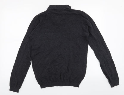 Back view of Easy men’s grey jumper, size M