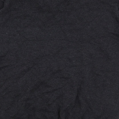Brand and care label for Easy men’s grey jumper, size M