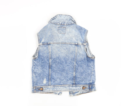 Back view of Denim CO women’s blue jacket, size UK 8