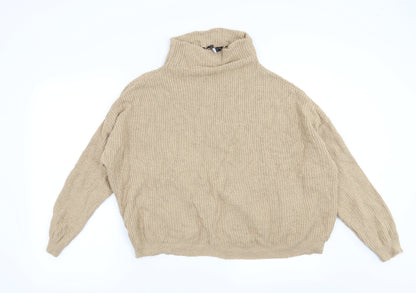Additional front view of Dorothy Perkins women’s beige jumper, size UK 12