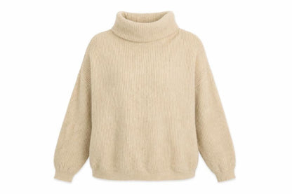 Front view of Dorothy Perkins women’s beige jumper, size UK 12