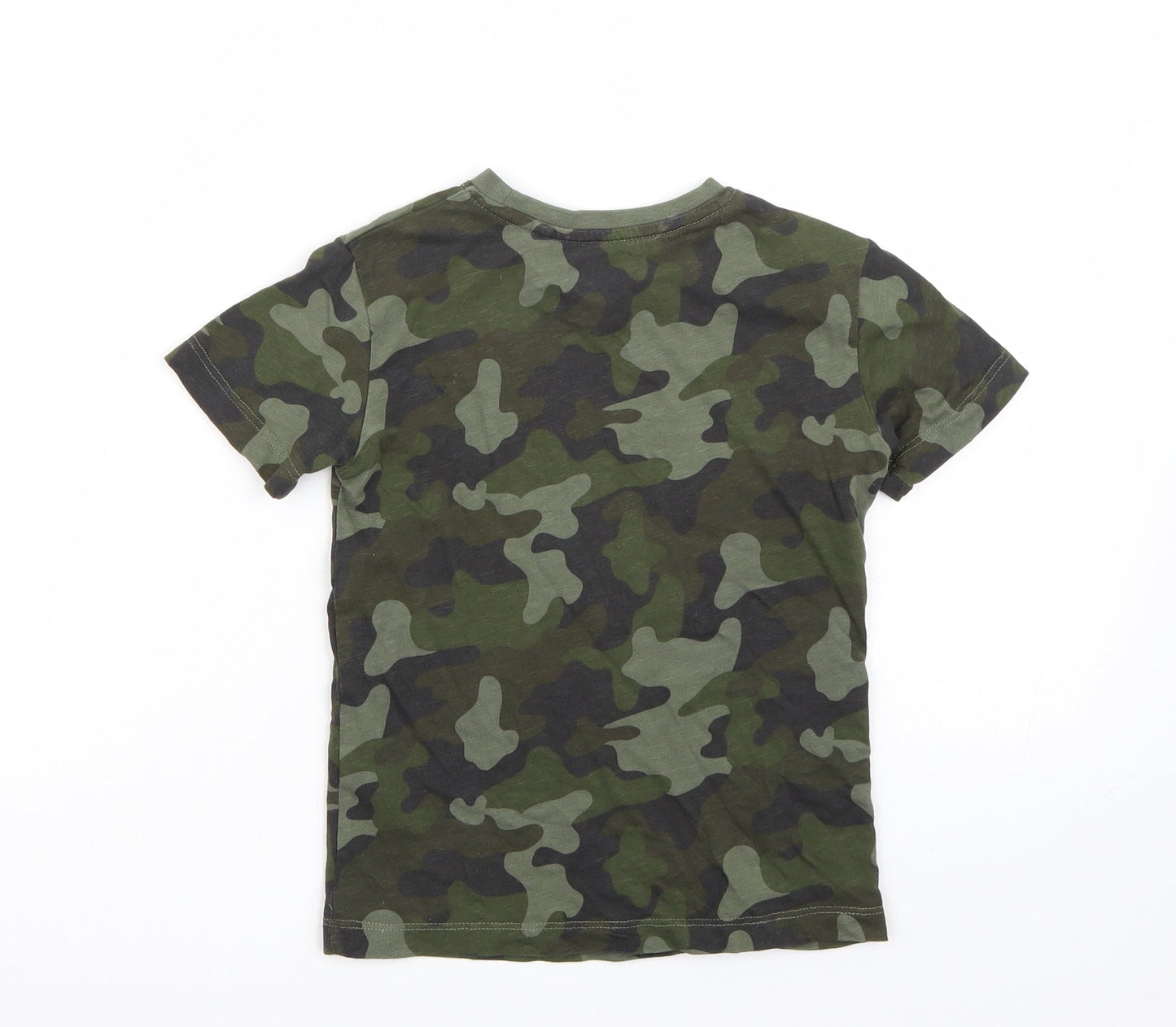 NEXT Girls Green Camouflage  Basic T-Shirt Size 5 Years