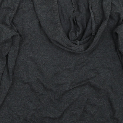 Brand and care label for Easy women’s grey jacket coat, size M