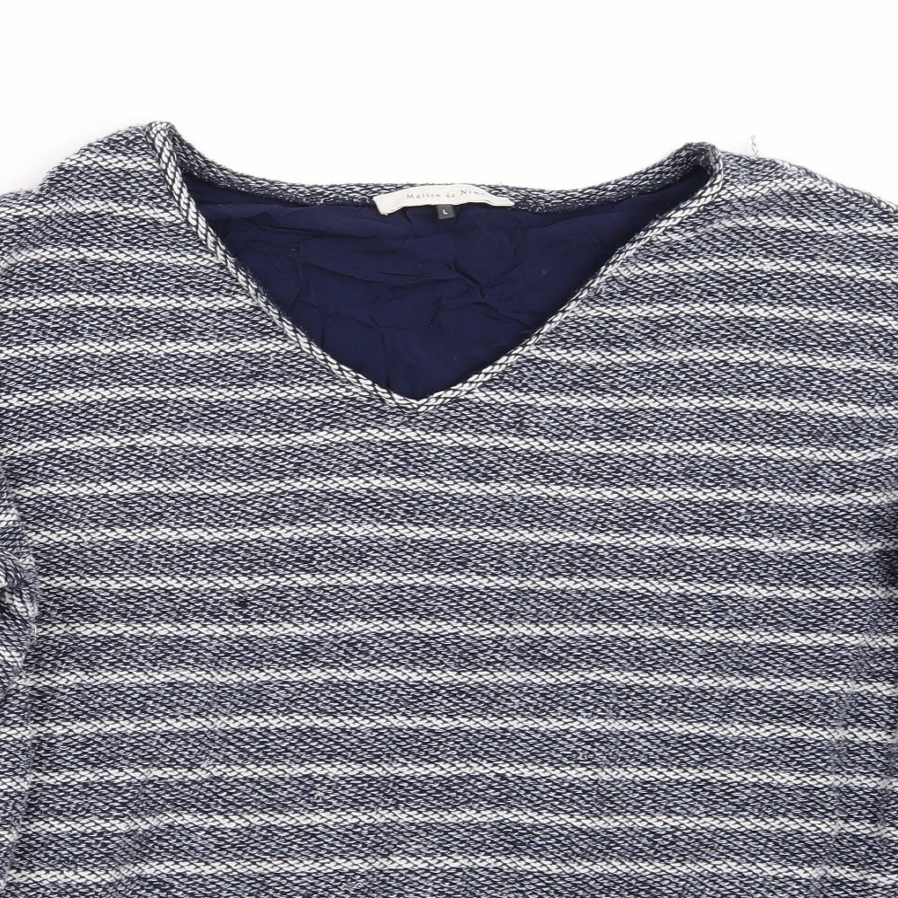 Maison De Nimes Womens Blue   Pullover Jumper Size L