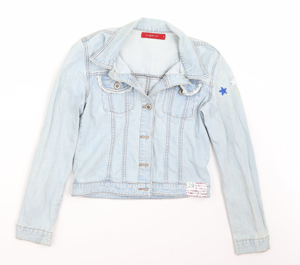 Riverisland Womens Blue   Jacket Coat Size 8