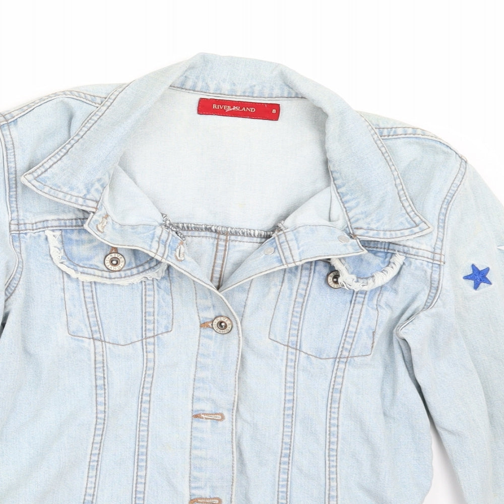 Riverisland Womens Blue   Jacket Coat Size 8