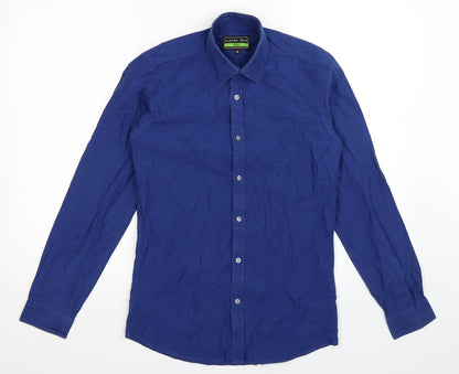 Front view of Albion Road boys’ blue basic button-up, size 14, years