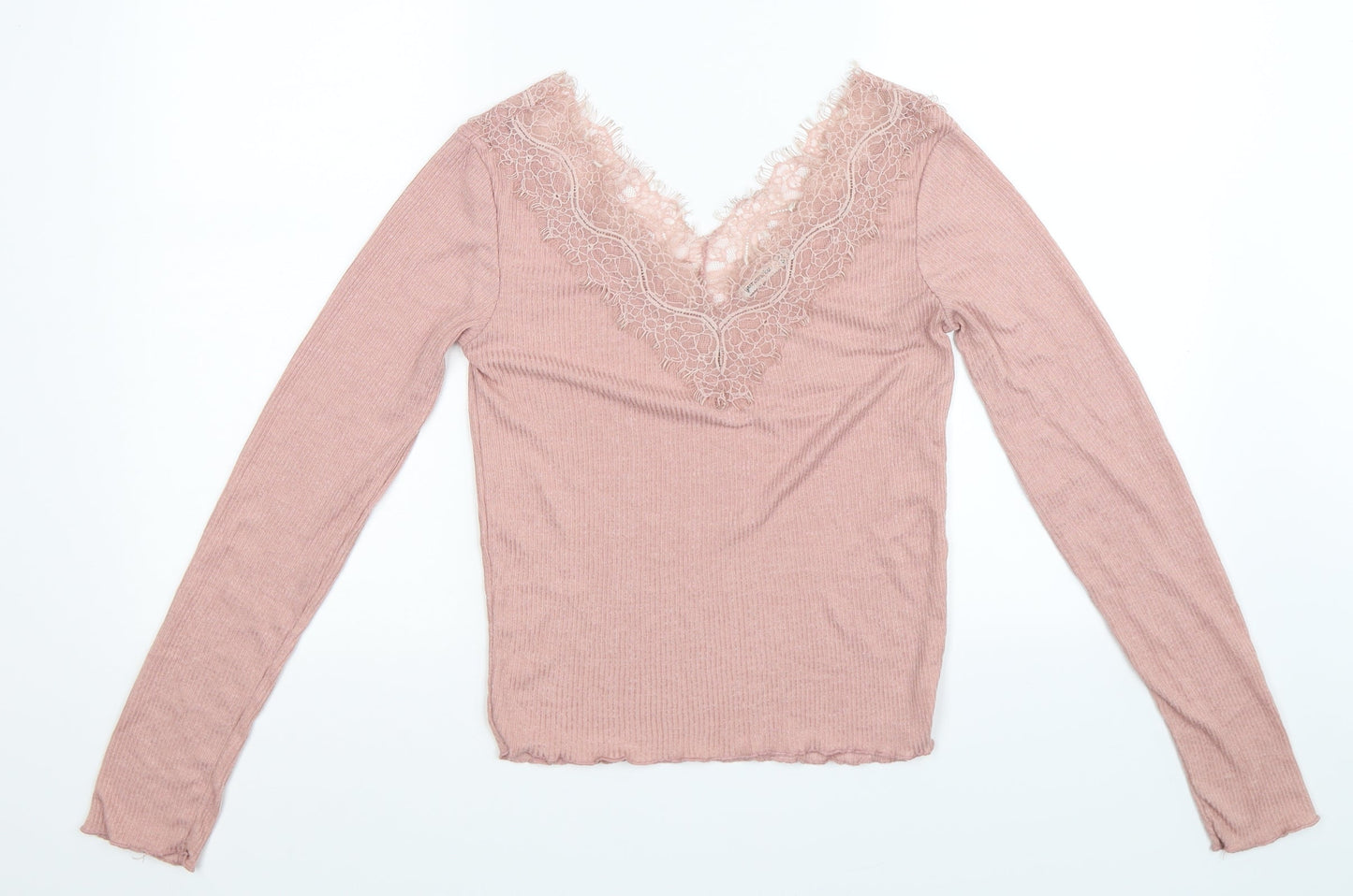Stradivarius Womens Pink   Basic T-Shirt Size S