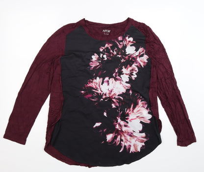 Front view of Apt. 9 women’s multicoloured floral basic blouse, size L