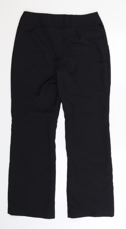Back view of Dimensions women’s blue trousers, size UK 10, 28-inch leg