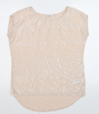 Additional front view of New Look women’s beige basic tank, size UK 10