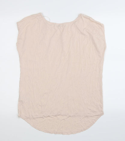Back view of New Look women’s beige basic tank, size UK 10