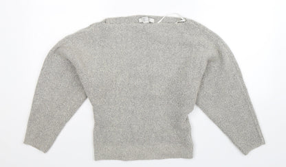 Front view of Forever 21 women’s grey knit jumper, size S