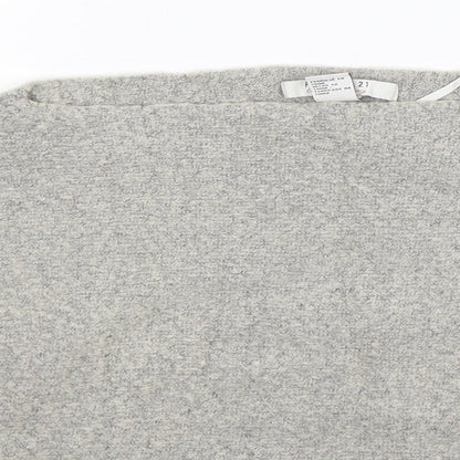 Close-up detail of Forever 21 women’s grey knit jumper, size S