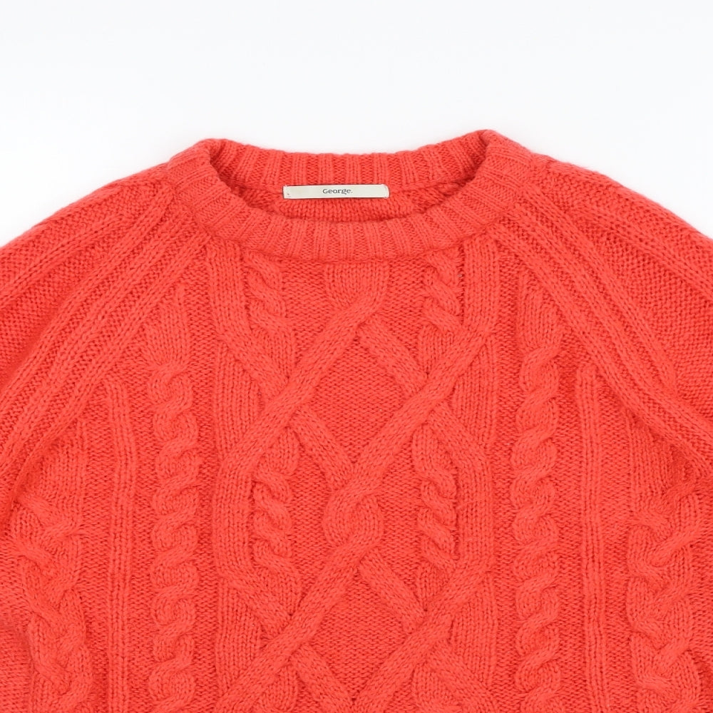 George Womens Red   Pullover Jumper Size 8