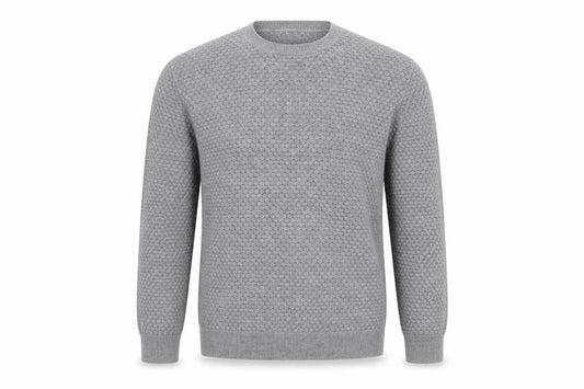Front view of Matalan men’s grey jumper, size L