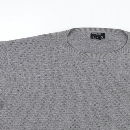 Close-up detail of Matalan men’s grey jumper, size L