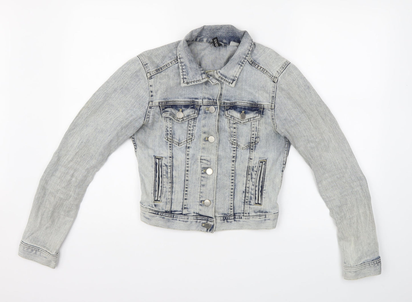 Divided Womens Blue   Motorcycle Jacket Jacket Size 8