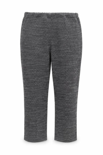 Front view of Classics women’s grey herringbone trousers, size UK 16, 23-inch leg