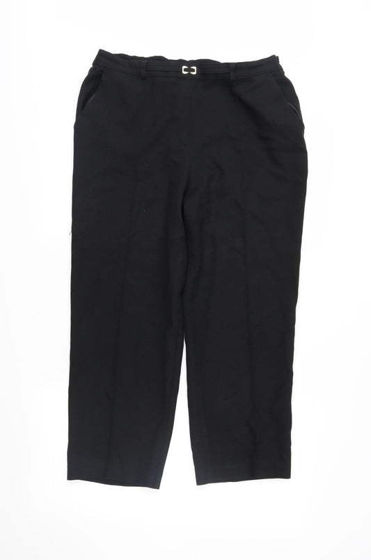 Marks and Spencer Womens Black   Trousers  Size 14 L26 in
