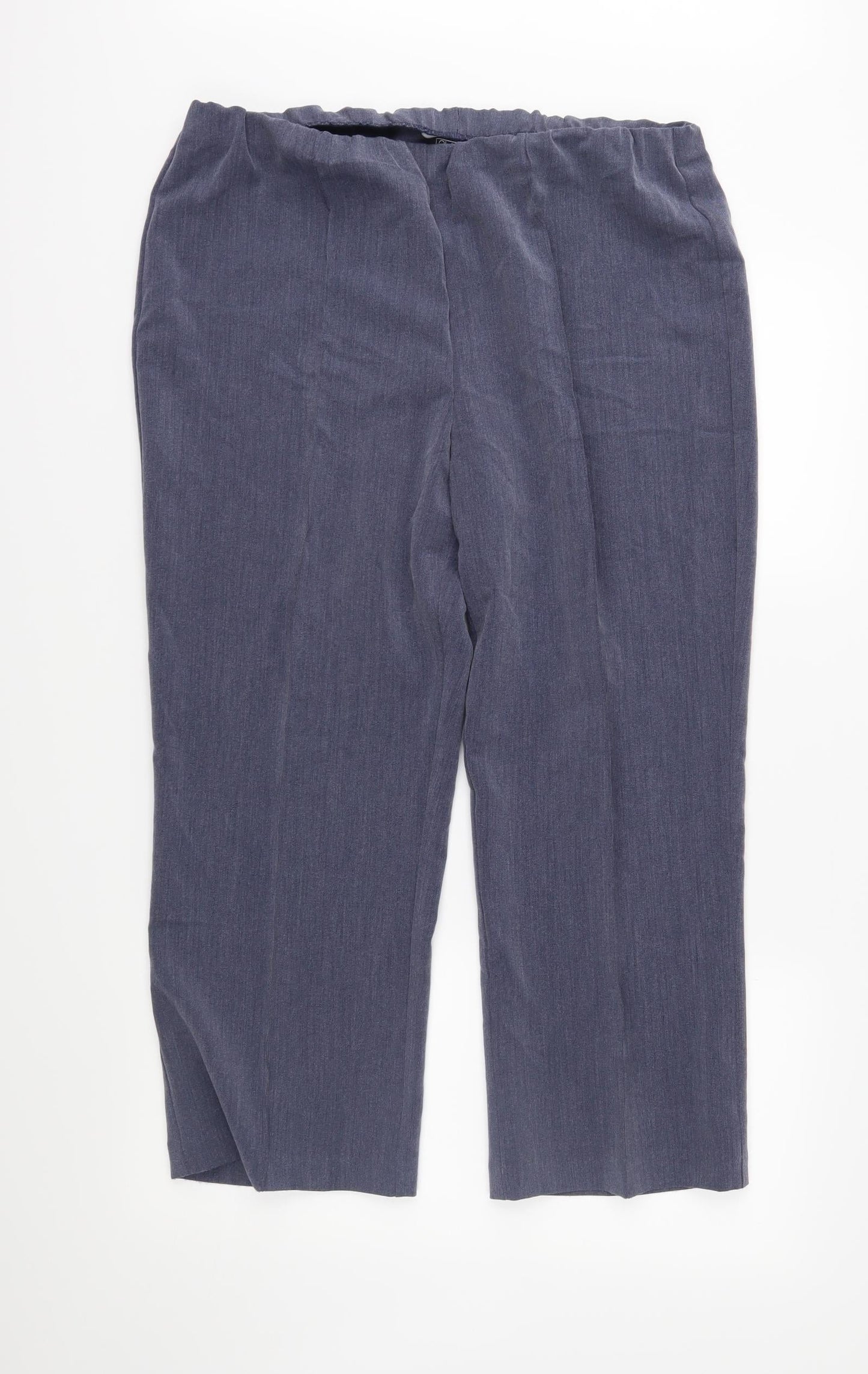 Classic Womens Blue   Cropped Trousers Size 16 L25 in
