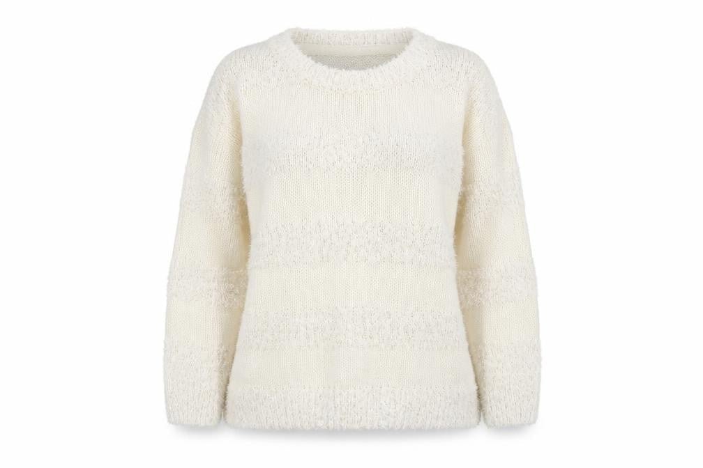 redherring Womens White  Knit Pullover Jumper Size 10