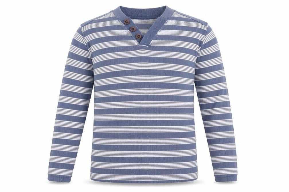 BHS Mens Blue Striped Knit Pullover Jumper Size L