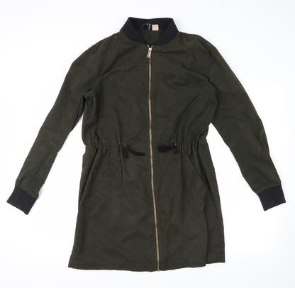 Additional front view of H&M women’s green jacket, size UK 8
