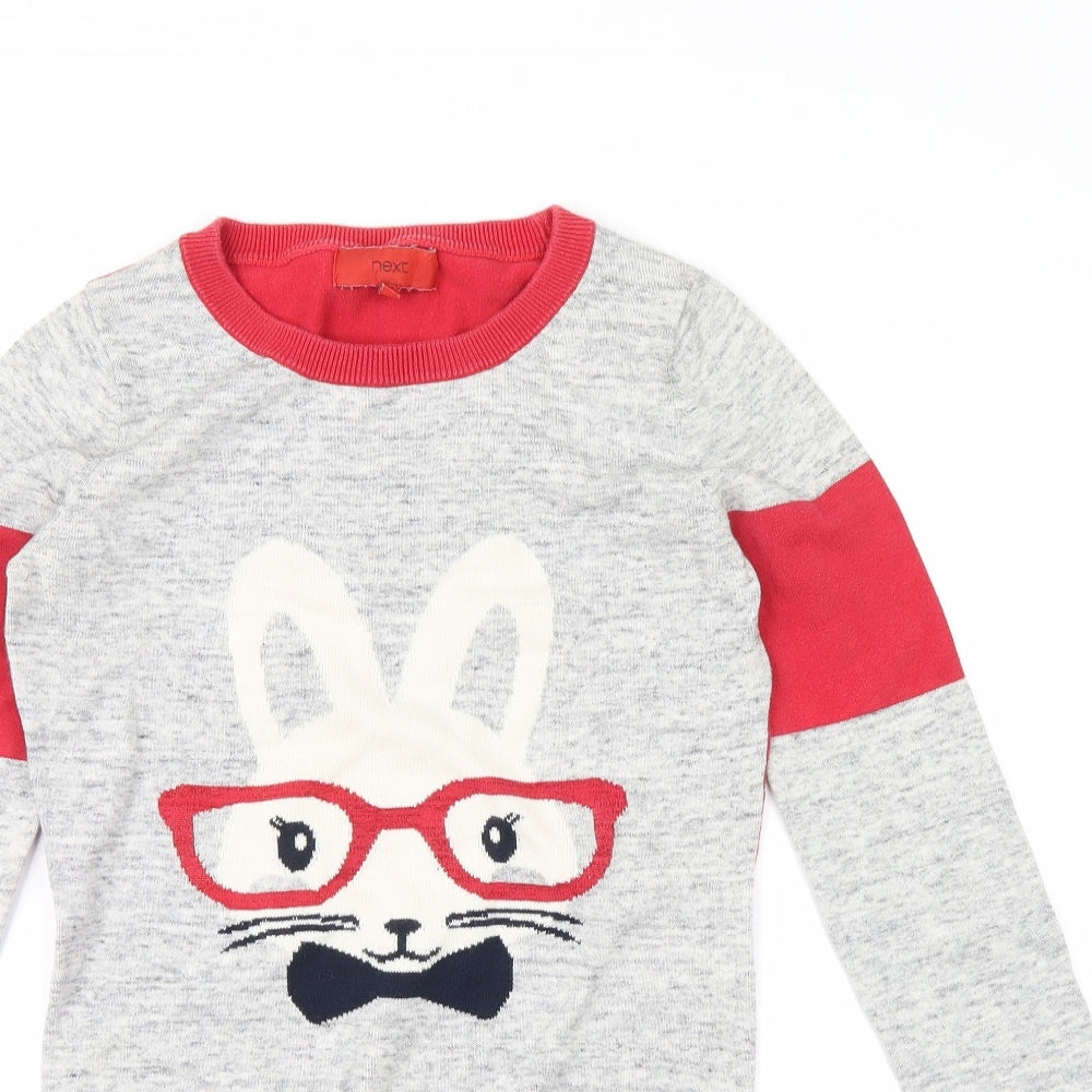 NEXT Womens Grey   Pullover Jumper Size 6  - rabbit