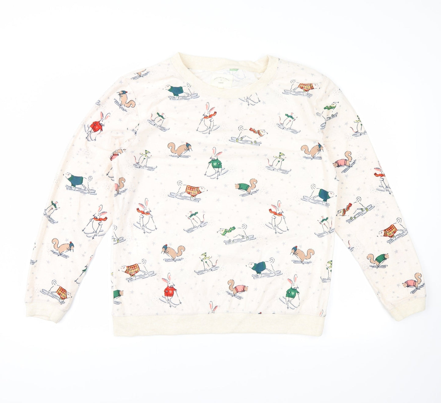 NEXT Womens White   Pullover Sweatshirt Size M  - animals, winter