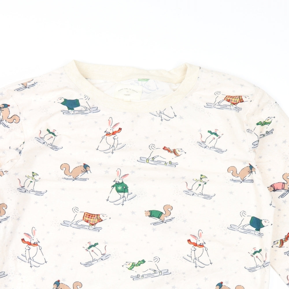 NEXT Womens White   Pullover Sweatshirt Size M  - animals, winter