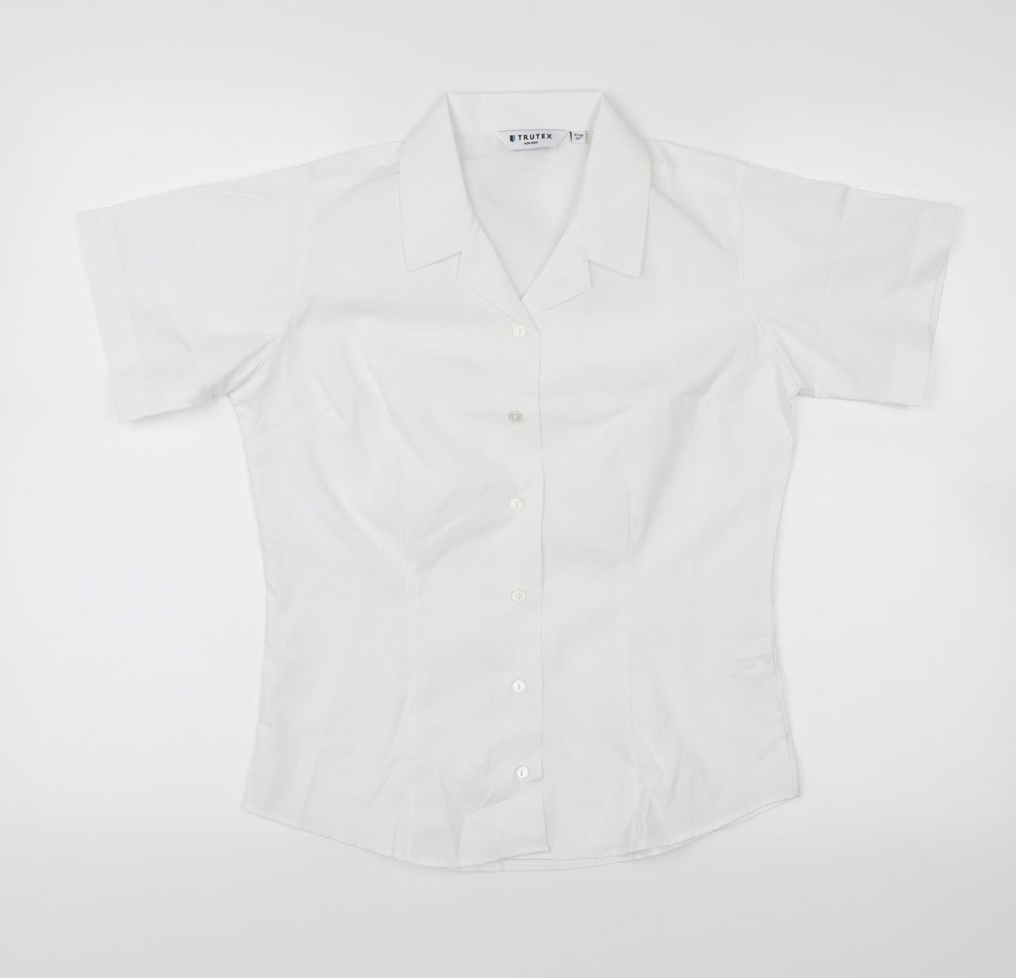 trutext Womens White   Basic Button-Up Size 4
