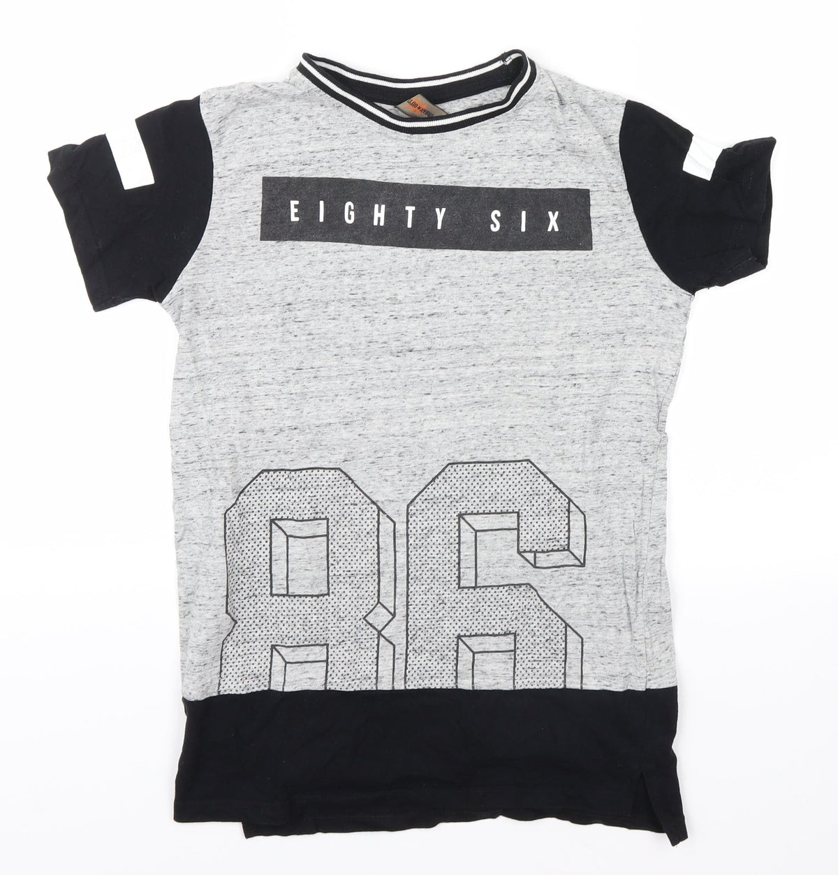 urban outlaws Boys Grey   Basic T-Shirt Size 11-12 Years  - eighty six