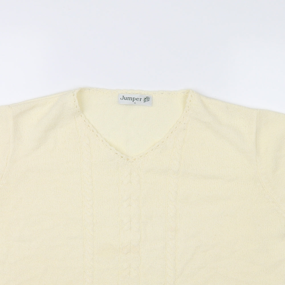 Jumper Womens Yellow   Pullover Jumper Size L