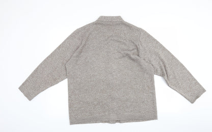 Back view of CARE women’s beige cardigan jumper, size L