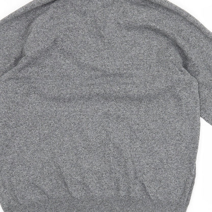 Brand and care label for F&F men’s grey jumper, size S