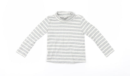 Additional front view of Gap girls’ grey striped jumper, size 3, years