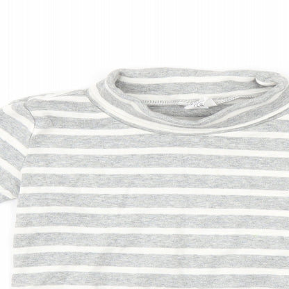 Close-up detail of Gap girls’ grey striped jumper, size 3, years