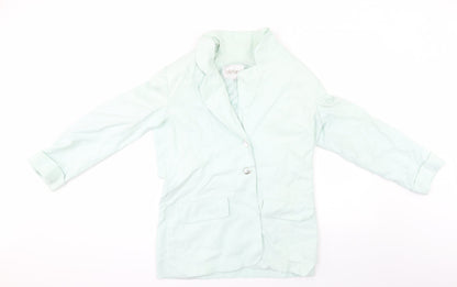 Additional front view of Lakeland women’s blue jacket coat, size UK 10