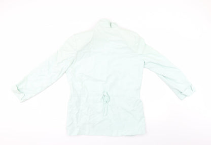 Back view of Lakeland women’s blue jacket coat, size UK 10
