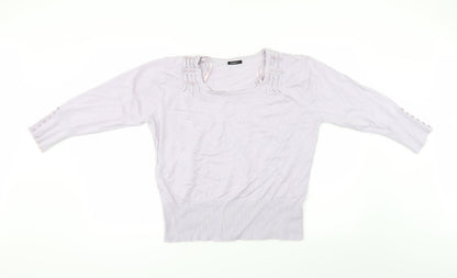 Additional front view of Roman women’s purple basic blouse, size UK 16