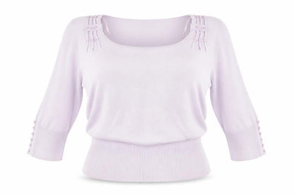 Front view of Roman women’s purple basic blouse, size UK 16